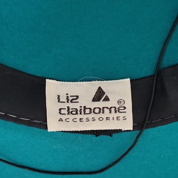 Vintage 80\'s Liz Claiborne Hat Wool Made In Usa with Black Netting and Bow